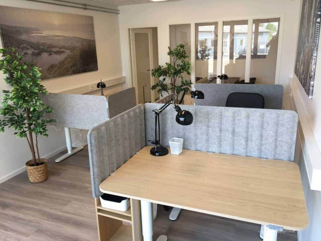 Åbent kontorområde i lokale i Roskilde