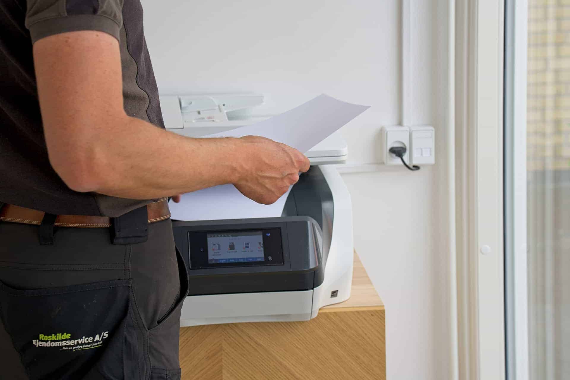 Printer på kontorlokale i Roskilde
